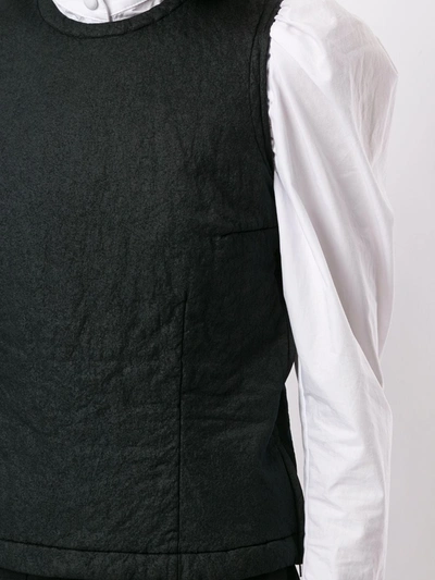 Pre-owned Comme Des Garçons Textured Vest Top In Black