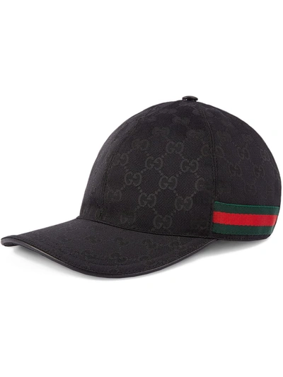 Shop Gucci Gg Canvas Baseball Hat In Black