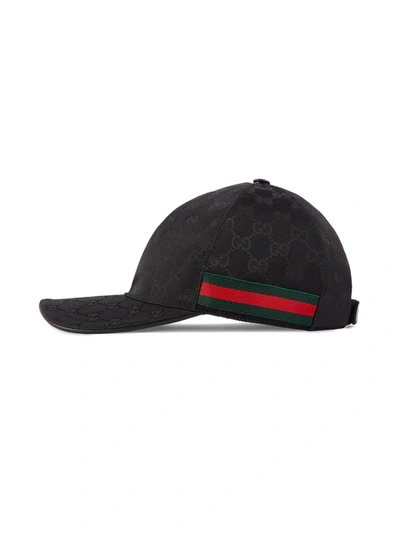 Shop Gucci Gg Canvas Baseball Hat In Black