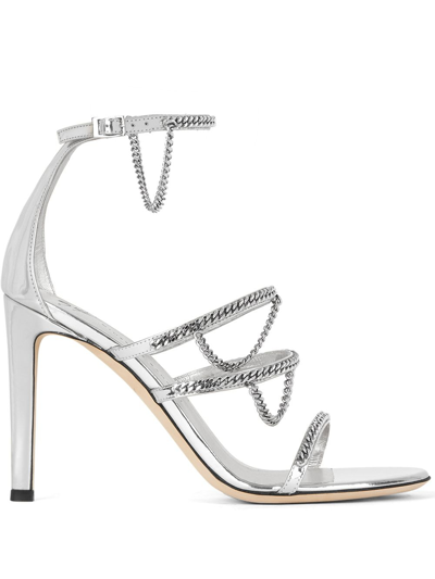 Shop Giuseppe Zanotti Catena Chain-strap Sandals In Silver