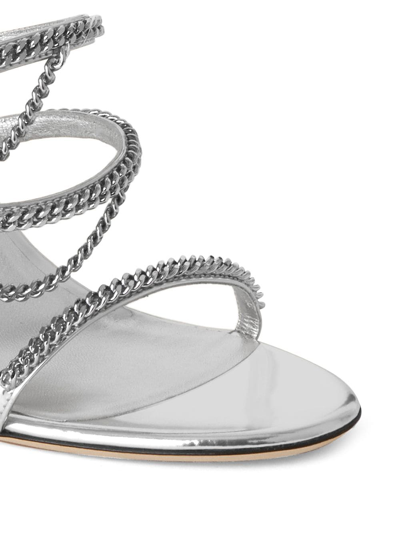 Shop Giuseppe Zanotti Catena Chain-strap Sandals In Silver