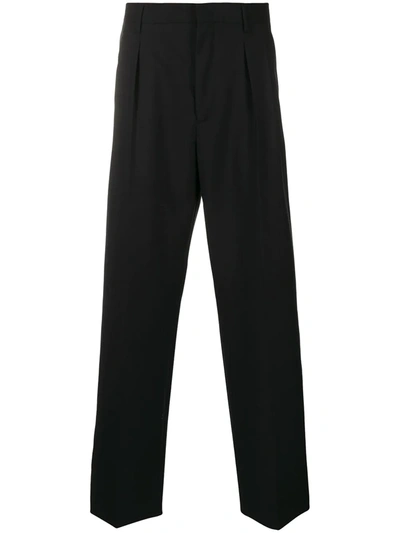 Shop Valentino Tapered Trousers In Black