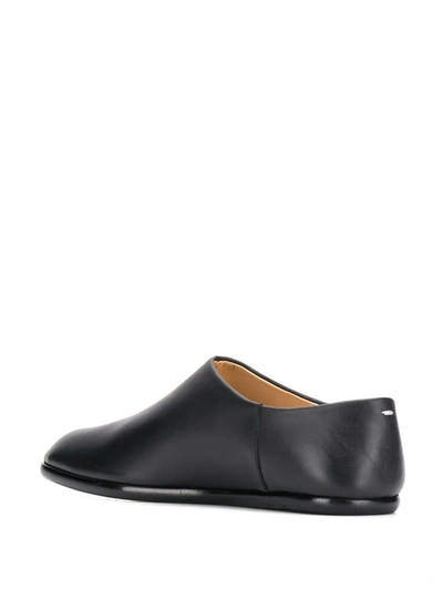 Maison Margiela Tabi Flat Utilitarian Mules In Black