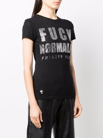 Philipp Plein Crystal-embellished Snake-print T-shirt In Black