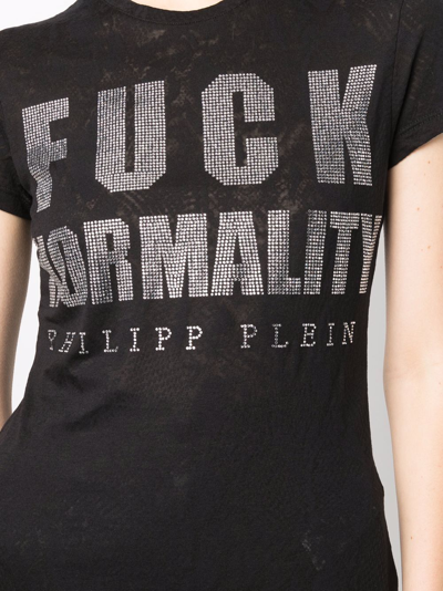 Philipp Plein Crystal-embellished Snake-print T-shirt In Black