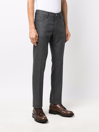 Jacob Cohen Straight-leg Tailored Trousers In Grau
