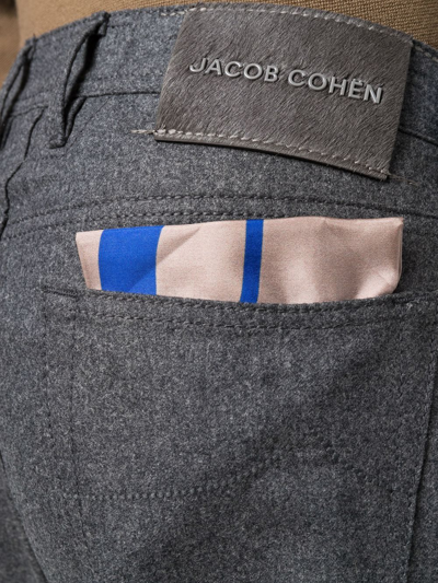 Jacob Cohen Straight-leg Tailored Trousers In Grau