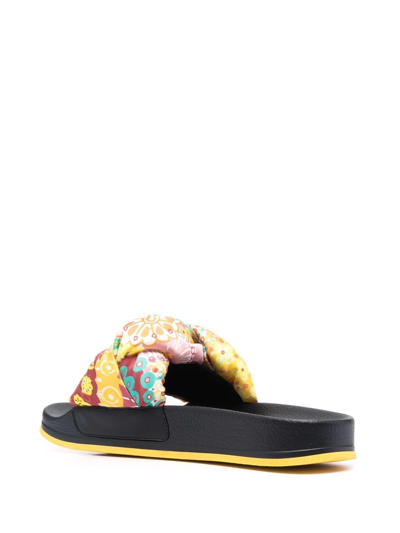 Shop La Doublej Treccia Slide Sandals In Yellow