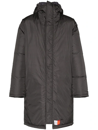 Shop Martine Rose Wenger Padded Parka Coat In Grey