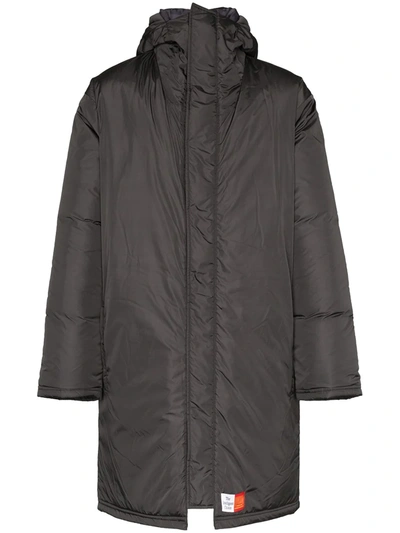 Martine Rose Wenger Padded Parka Coat In Grey