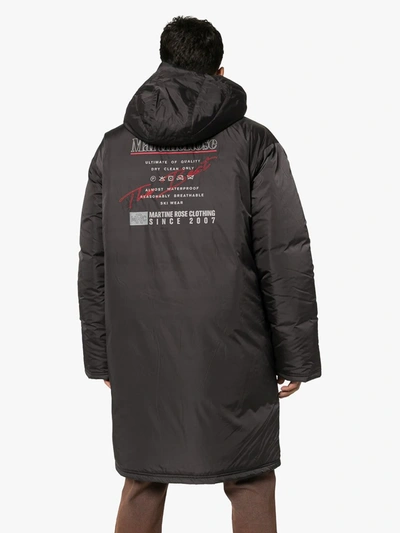 Martine Rose Wenger Padded Parka Coat In Grey