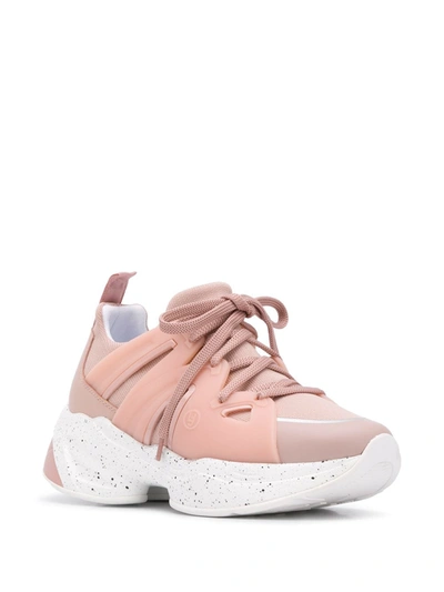 Shop Liu •jo Platfrom Sole Sneakers In Pink