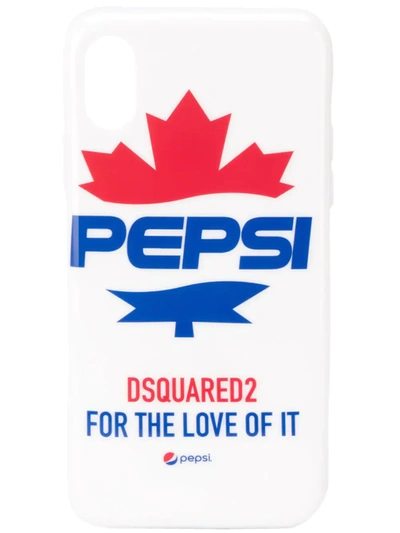 Shop Dsquared2 X Pepsi Iphone X Cover In White