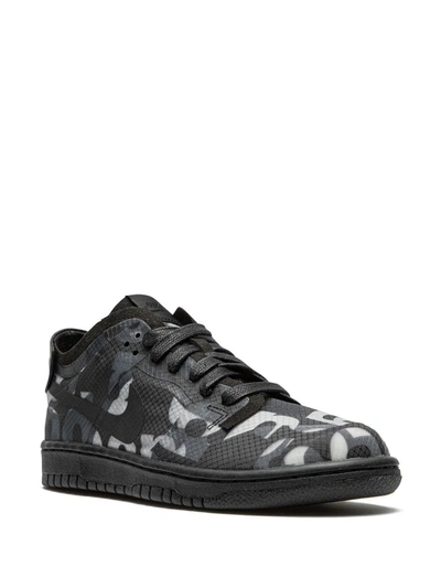 Nike X Comme Des Garçons Dunk Low "monogram Print" Sneakers In Black