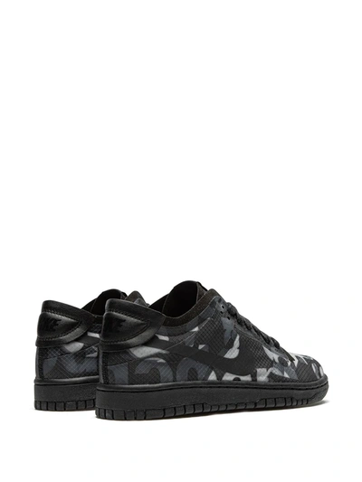 Shop Nike X Comme Des Garçons Dunk Low "monogram Print" Sneakers In Black