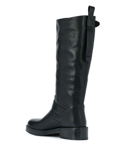 Shop Red Valentino Bikered Calf-length Boots In Black
