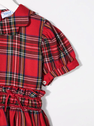 Siola Tartan-print Tie-fastening Dress In Red