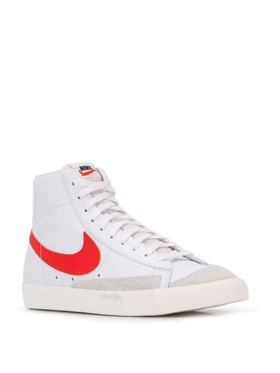 Nike Blazer Mid '77 Vintage "white/picante Red" Sneakers In White
