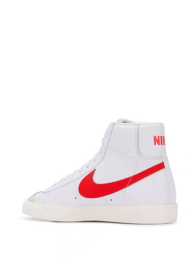 Nike Blazer Mid '77 Vintage "white/picante Red" Sneakers In White