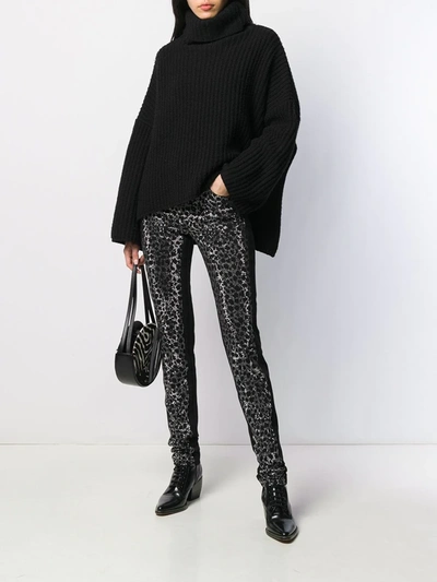 Shop Philosophy Di Lorenzo Serafini Crystal-embellished Trousers In Black