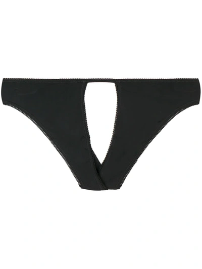 Shop Maison Close Le Petit Secret Open Panties In Black