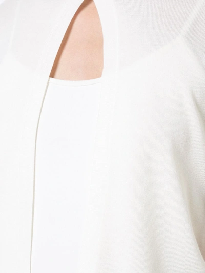 Akris Punto Short-sleeved Cropped Cardigan In White
