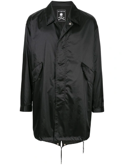 Shop Mastermind Japan Fishtail Parka Coat In Black