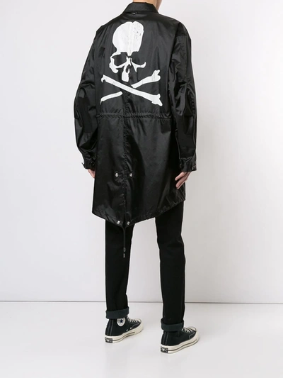 MASTERMIND WORLD FISHTAIL PARKA COAT - 黑色