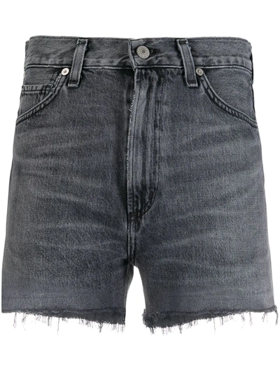Citizens Of Humanity Marlow Distressed Organic Denim Shorts In Grey