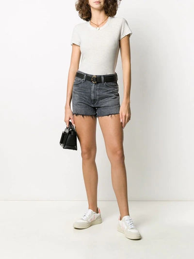 Citizens Of Humanity Marlow Distressed Organic Denim Shorts In Grey