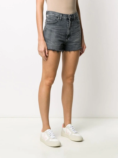 Citizens Of Humanity Marlow Distressed Organic Denim Shorts In Grey
