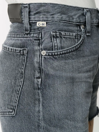 Citizens Of Humanity Marlow Distressed Organic Denim Shorts In Grey