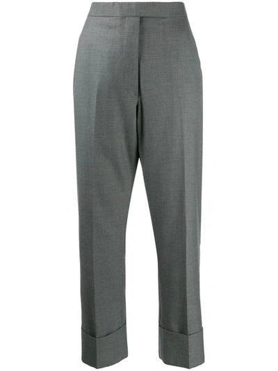 Shop Thom Browne Super 120s Trousers In Grey