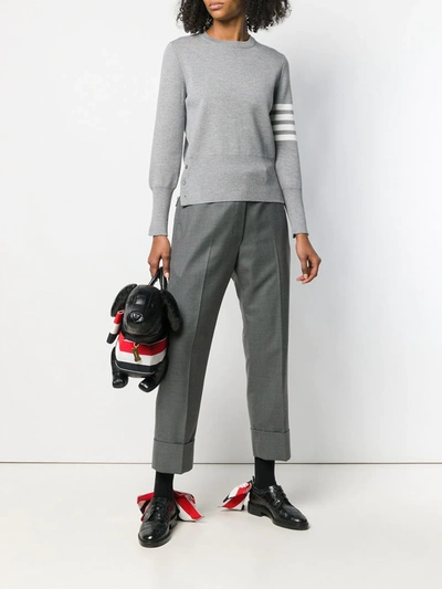 Shop Thom Browne Super 120s Trousers In Grey