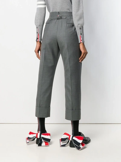 Shop Thom Browne Super 120s Trousers In Grey