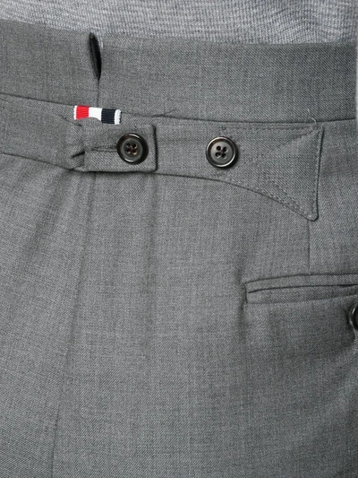 Shop Thom Browne Super 120s Trousers In Grey