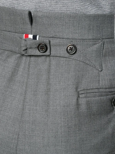 Thom Browne Super 120s Trousers In Grey