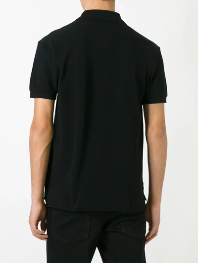 Shop Comme Des Garçons Play Play Cotton Polo Shirt In Black
