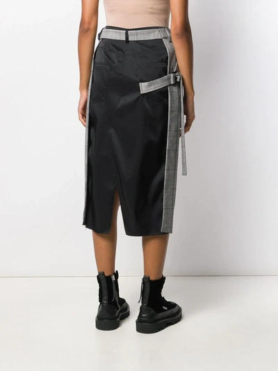 Shop Ben Taverniti Unravel Project Front Slit Skirt In Black