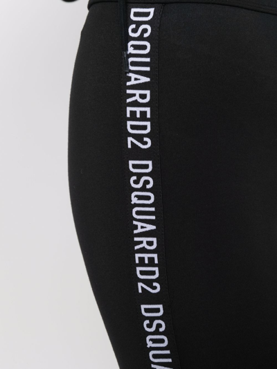 Shop Dsquared2 Logo-tape Detail Shorts In Black