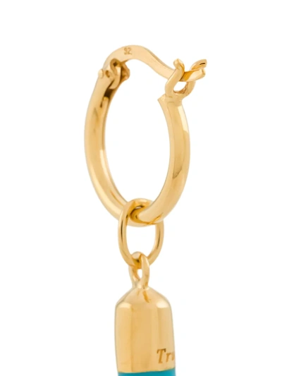 Shop True Rocks Pill Hoop Earring In Gold