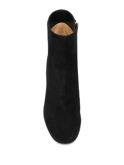 Gianvito Rossi Joelle Suede Block-heel Booties In Black