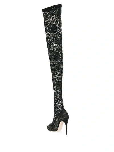 Shop Dolce & Gabbana Coco Thigh-high Boots In Black