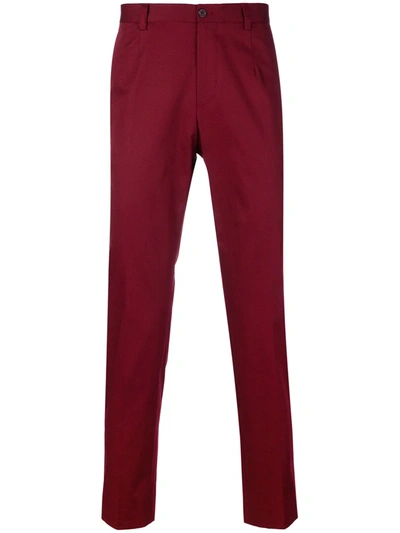 Shop Dolce & Gabbana Tailored Trousers In Red