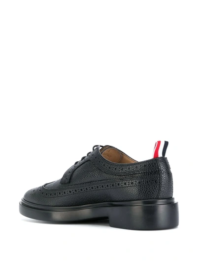 Thom Browne Longwing Leather Brogues In Black