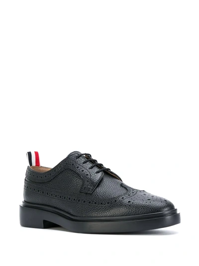 Thom Browne Longwing Leather Brogues In Black