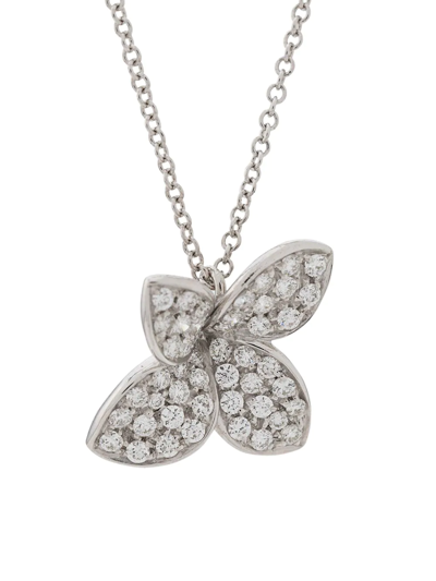 Pasquale Bruni 18kt White Gold Petit Garden Diamond Necklace In Silver