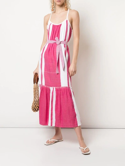Shop Lemlem Zoya Striped Beach Dress In Pink