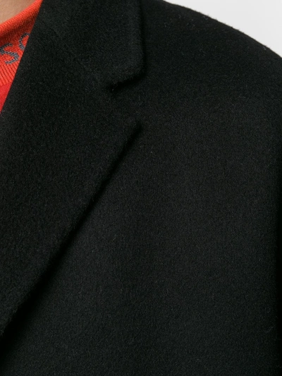 Shop Acne Studios Chad Woven Coat In Black