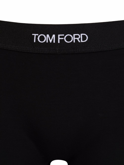 Shop Tom Ford Logo-waistband Boxer Briefs In Black